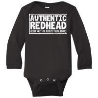 Ginger Redhead   Keep Out Direct Sunlight T Shirt Long Sleeve Baby Bodysuit | Artistshot