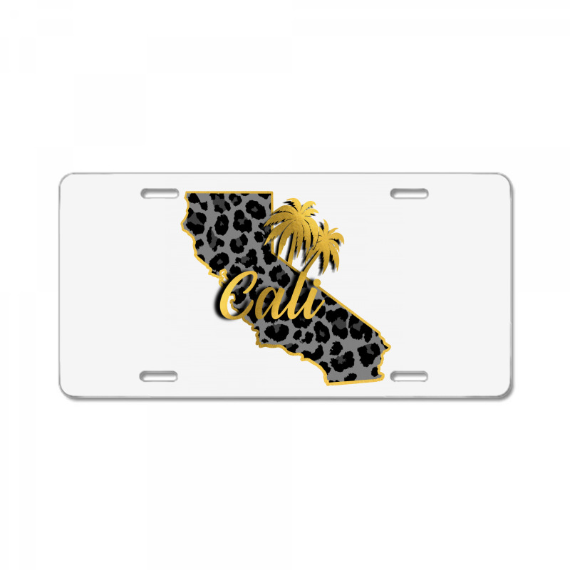 California Map Gold License Plate | Artistshot