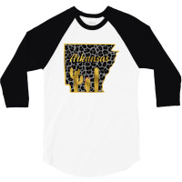 Arkansas Map Gold 3/4 Sleeve Shirt | Artistshot