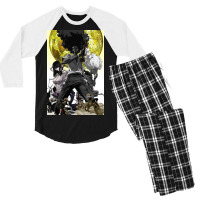 Samurai Afro Men's 3/4 Sleeve Pajama Set | Artistshot