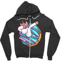 Dabbing Donut  Unicorn Zipper Hoodie | Artistshot