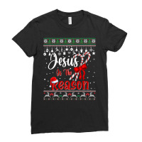 Jesus Christ Christian Jesus Christian Jesus Is The Reason Candy Cane Ladies Fitted T-shirt | Artistshot