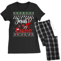 Jesus Christ Christian Jesus Christian Jesus Is The Reason Candy Cane Women's Pajamas Set | Artistshot