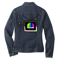 My Tv No Signal Ladies Denim Jacket | Artistshot