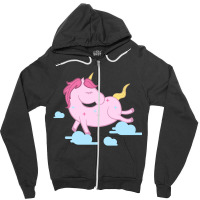 Pink Unicorn Zipper Hoodie | Artistshot