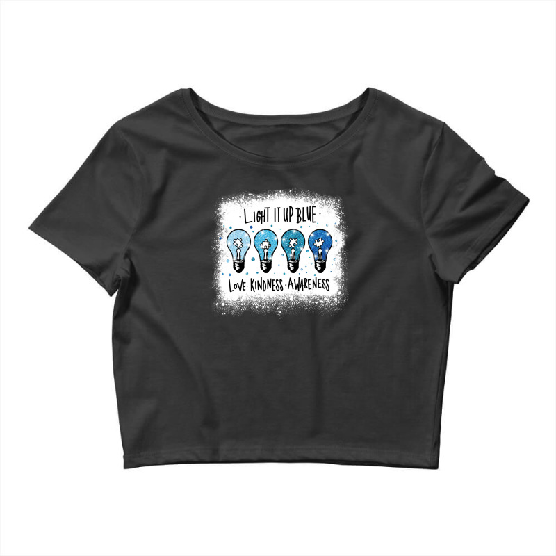 Autism Autistic I Light It Up Blue Autism Awareness Crop Top by circularflap | Artistshot