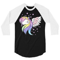 Unicorn Angel 3/4 Sleeve Shirt | Artistshot