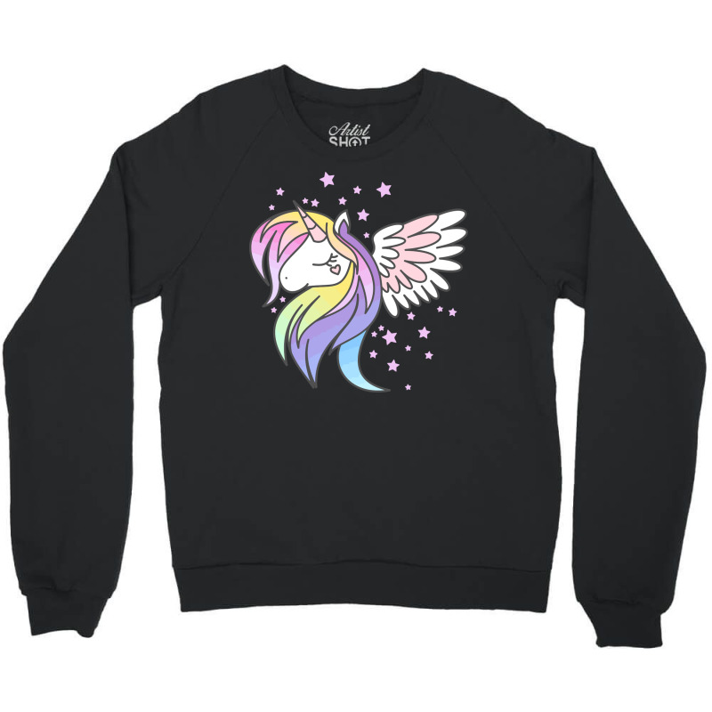 Unicorn Angel Crewneck Sweatshirt by marceliana | Artistshot