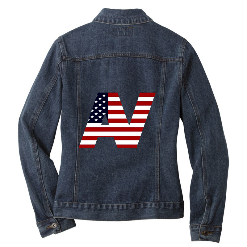 Av American Vacation Ladies Denim Jacket by manishjyotistore | Artistshot