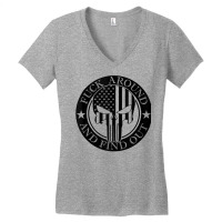 Fuck Around And Find Out Usa Military American Flag Skull Tank Top Women's V-neck T-shirt | Artistshot