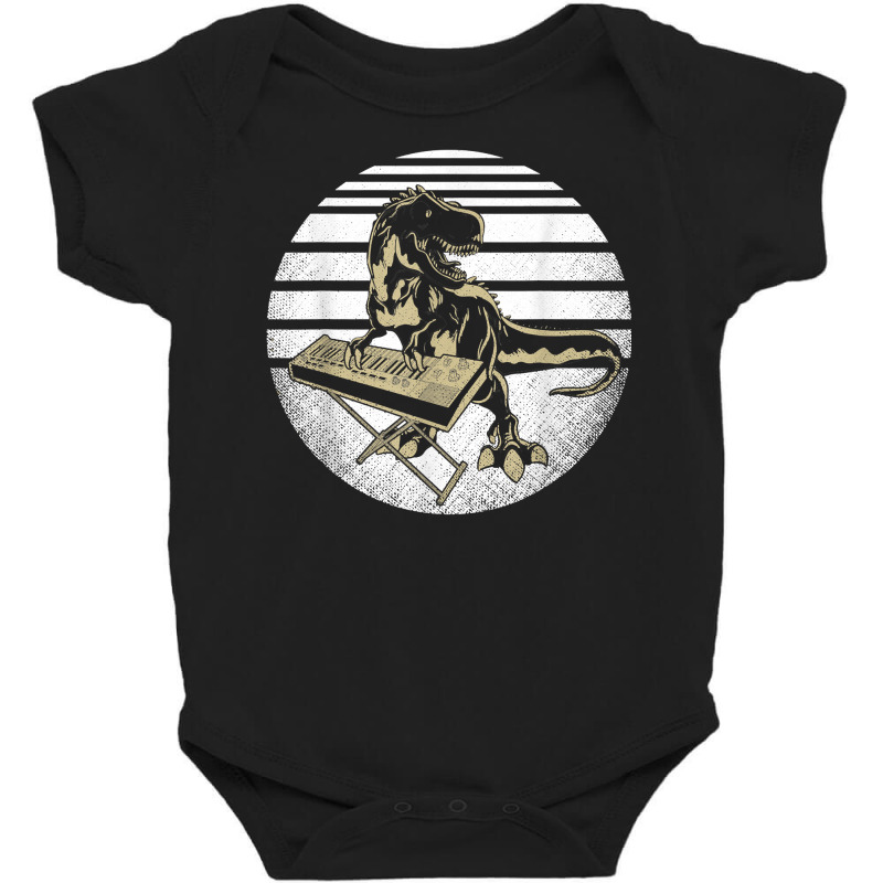 Trex Synthesizer Keyboard Dinosaur Music Producer T Shirt Baby Bodysuit | Artistshot