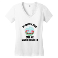 My Favorite Peeps Call Me Marine Engineer Women's V-neck T-shirt | Artistshot