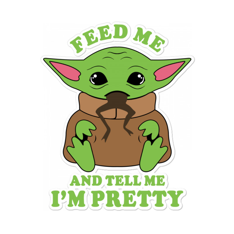 Baby Yoda Cute Sticker. By Artistshot