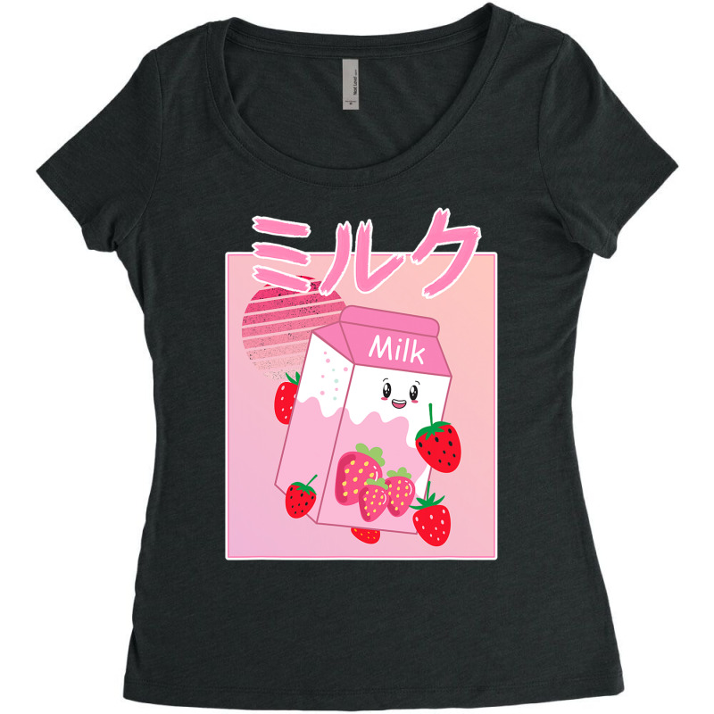 Georgenotfound Merch Strawberry Milk Shake Kawaii T Shirt Women's Triblend Scoop T-shirt by CUSER3143 | Artistshot