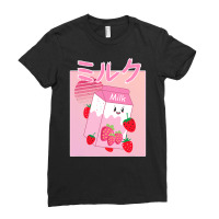 Georgenotfound Merch Strawberry Milk Shake Kawaii T Shirt Ladies Fitted T-shirt | Artistshot