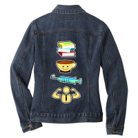 Educated, Caffeinated, Vaccinated, Dedicated Coffee Lover Ladies Denim Jacket | Artistshot