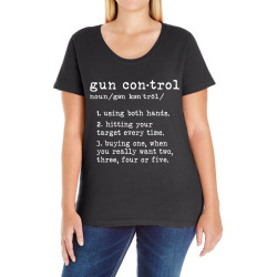 gun control definition funny gun owner saying 2nd amendment t shirt Ladies Curvy T-Shirt | Artistshot
