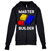 Master Builder Cute Block Building Toys Brick Builders T Shirt Youth Zipper Hoodie | Artistshot