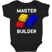 Master Builder Cute Block Building Toys Brick Builders T Shirt Baby Bodysuit | Artistshot