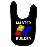 Master Builder Cute Block Building Toys Brick Builders T Shirt Baby Bibs | Artistshot