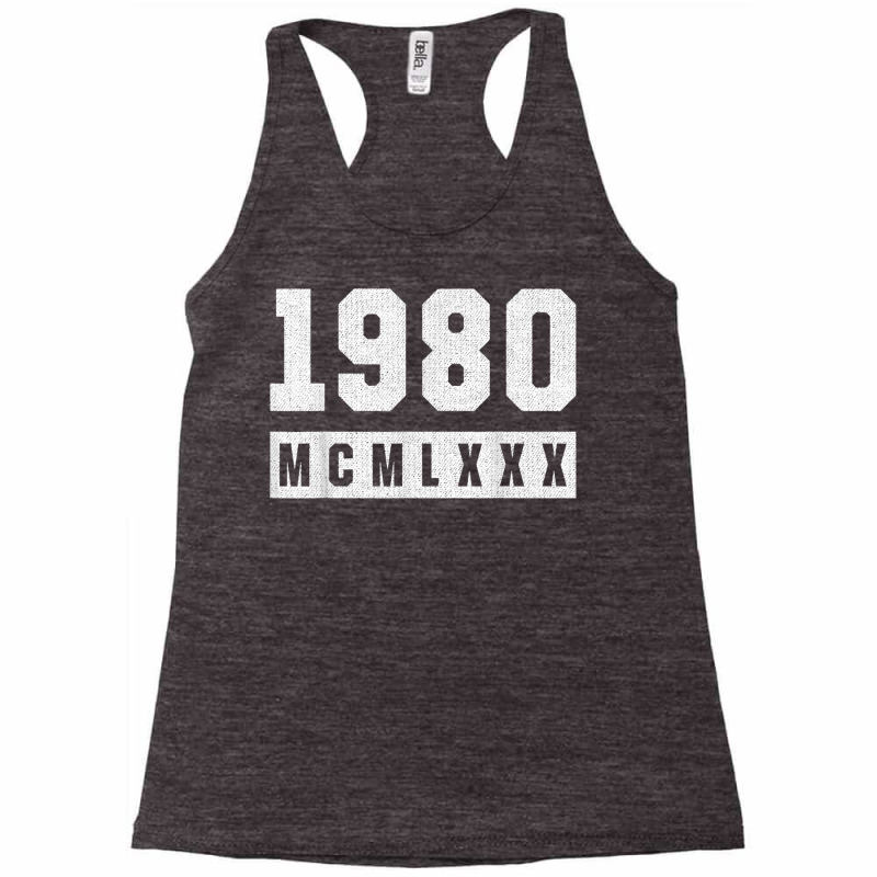 Vintage 1980 Roman Numeral 42 Year Old 42nd Birthday T Shirt Racerback Tank by WarnekeRashae | Artistshot