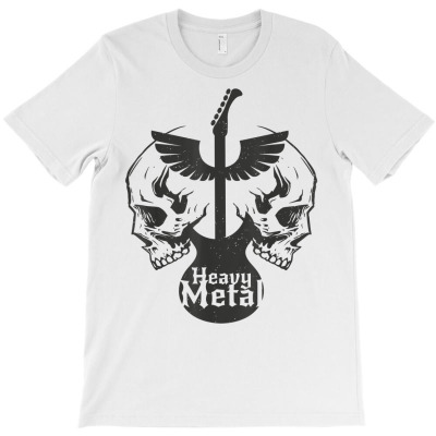 Heavy Metal Flying Guitars With Skulls Rock Gift T Shirt T-shirt Designed By Emlynnecon
