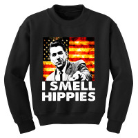 I Smell Hippies   Funny Ronald Reagan Conservative Youth Sweatshirt | Artistshot