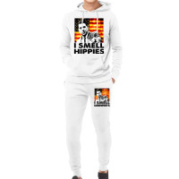 I Smell Hippies   Funny Ronald Reagan Conservative Hoodie & Jogger Set | Artistshot