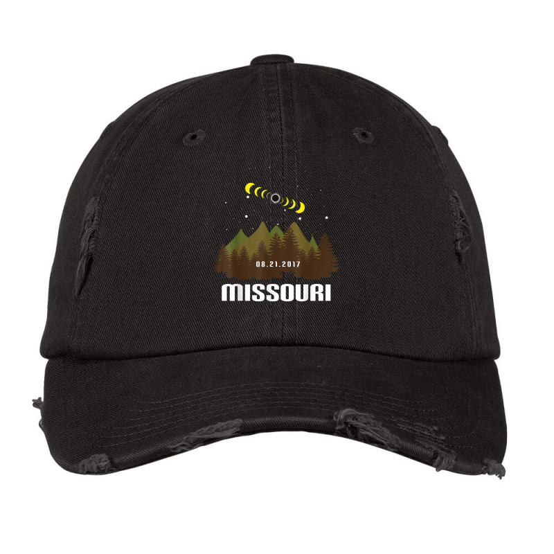 Colorful Total Solar Eclipse Missouri T Shirt Vintage Cap by TappanSajan | Artistshot