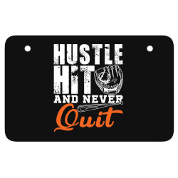 hustle hit and never quit ATV License Plate | Artistshot