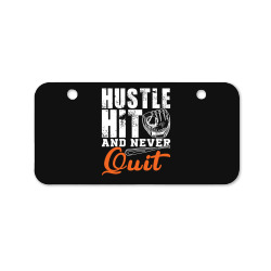 hustle hit and never quit Bicycle License Plate | Artistshot