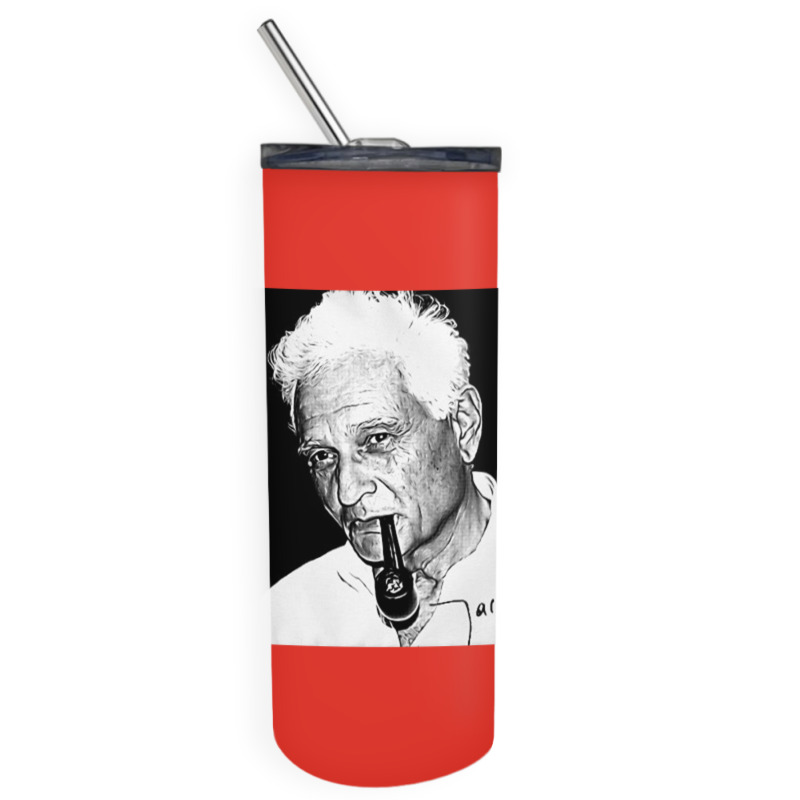 Jacques Derrida Philosopher Fan Art Design Skinny Tumbler | Artistshot