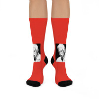 Jacques Derrida Philosopher Fan Art Design Crew Socks | Artistshot