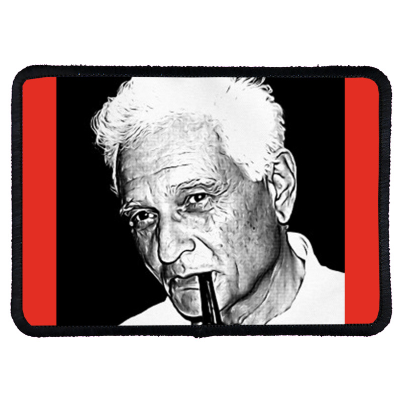 Jacques Derrida Philosopher Fan Art Design Rectangle Patch | Artistshot