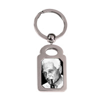 Jacques Derrida Philosopher Fan Art Design Silver Rectangle Keychain | Artistshot