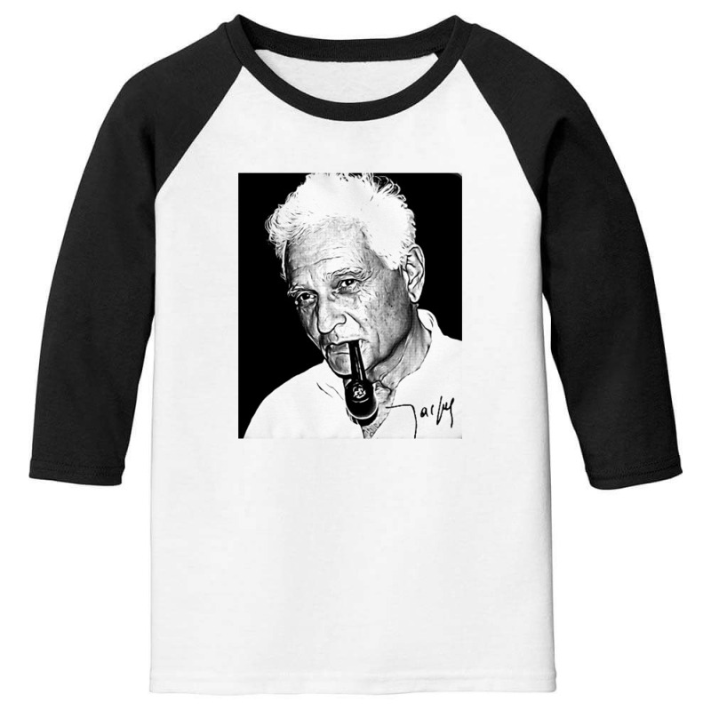 Jacques Derrida Philosopher Fan Art Design Youth 3/4 Sleeve | Artistshot