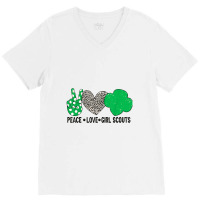 Peace Love Cookie Scout For Girls Bakery Cookie Season V-neck Tee | Artistshot