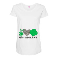 Peace Love Cookie Scout For Girls Bakery Cookie Season Maternity Scoop Neck T-shirt | Artistshot