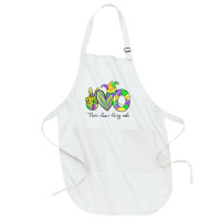 Peace Love King Cake Mardi Gras Men Women Kids Full-length Apron | Artistshot