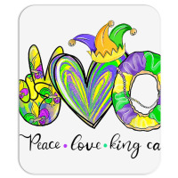 Peace Love King Cake Mardi Gras Men Women Kids Mousepad | Artistshot