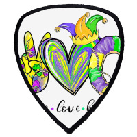 Peace Love King Cake Mardi Gras Men Women Kids Shield S Patch | Artistshot