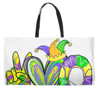 Peace Love King Cake Mardi Gras Men Women Kids Weekender Totes | Artistshot