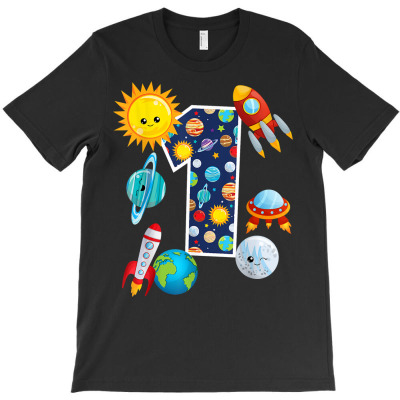 Outer Space Planet Guide 1 Year Old 1st Birthday Party T Shirt T-shirt Designed By Crichto