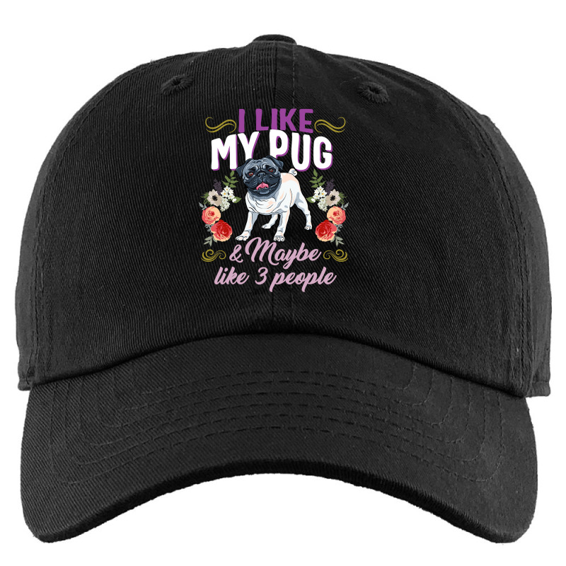 Pug Lover Dog I Like My Pug And Maybe Like 3 People Pug Mom Life Dog M Kids Cap by circularflap | Artistshot