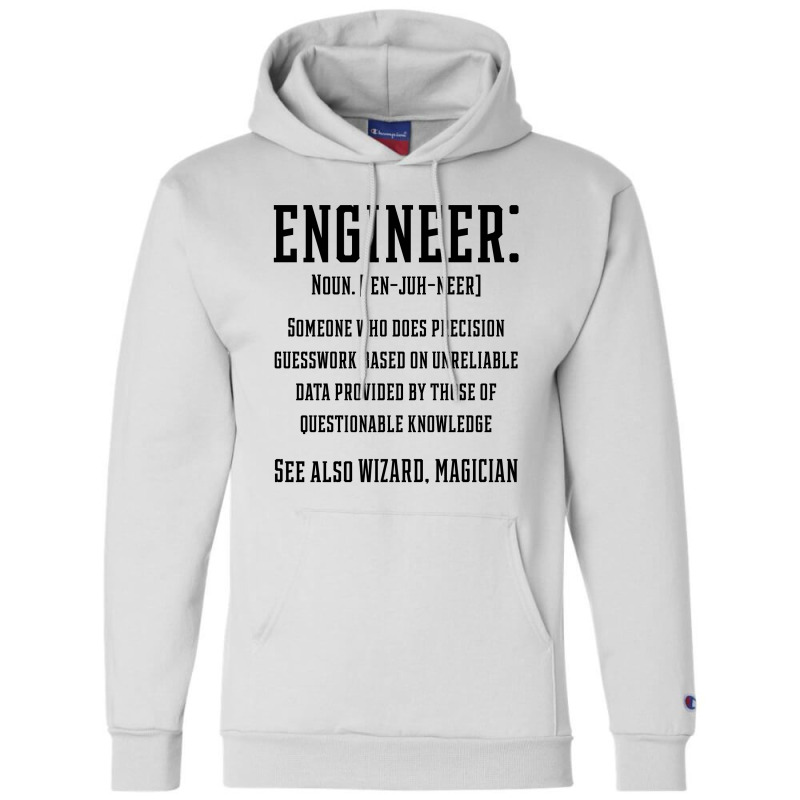 Engineer Funny Definition - Jobs Gift Occupation Champion Hoodie by Diogo Calheiros | Artistshot