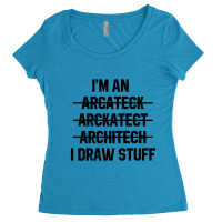 Funny Architect  - Jobs Gift Occupation Women's Triblend Scoop T-shirt | Artistshot