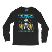 Dalmatian Funny Dog Chanukah Jewish Ugly Hanukkah Sweater Pajama 108 D Long Sleeve Shirts | Artistshot