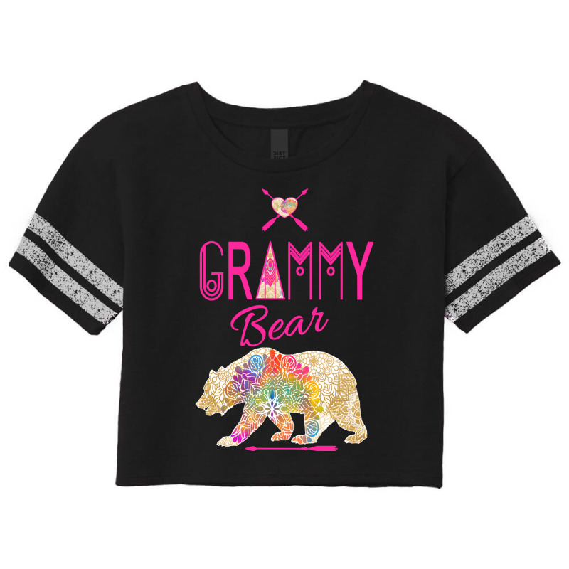 Bear Grammy Bear Tribal Mandala Family Vacationcamping Design 565 Pola Scorecard Crop Tee by circularflap | Artistshot