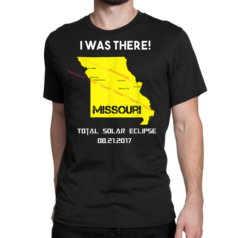 Missouri Map I Was There! Total Solar Eclipse T Shirt Classic T-shirt by TappanSajan | Artistshot