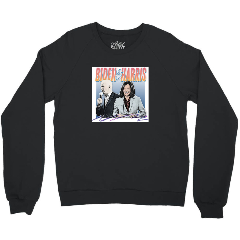 Joe Biden And Kamala Retro Style Fan Design Crewneck Sweatshirt | Artistshot